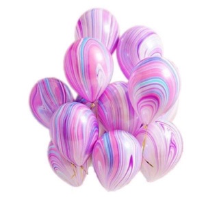 10 quả bóng in hoạ tiết cẩm thạch latex
