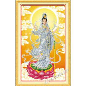 Tranh Thêu PHẬT QUAN THẾ ÂM BỒ TÁT-A1060 (45x70cm)