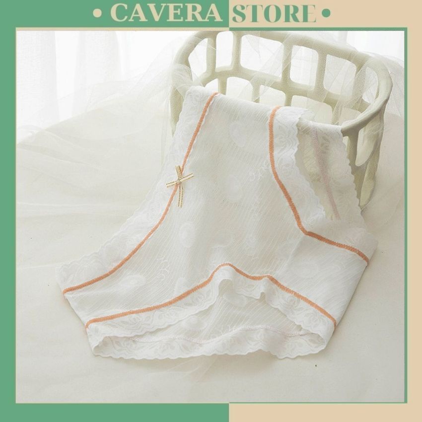 Quần lót nữ ren xuyên thấu sexy, Quần chíp nữ ren đáy cotton kháng khuẩn Cavera L1016