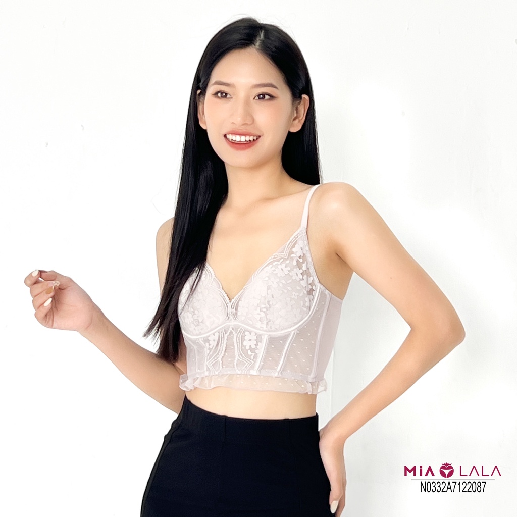 Áo corset ren hai dây có gọng đệm mỏng 0.3cm định hình nâng ngực MIALALA 2087 N0322A7122087