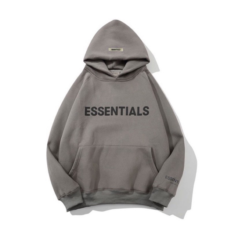 Áo hoddie Essential nỉ có mũ Form rộng Unisex Nam Nữ dày dặn cực xinh!