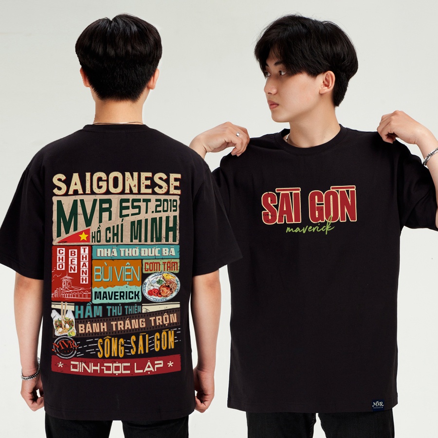 Áo thun Sài Gòn người SAIGONESE VER2 phông cotton mát under form unisex rộng tay dài lỡ genZ saigon fact localbrand MVR