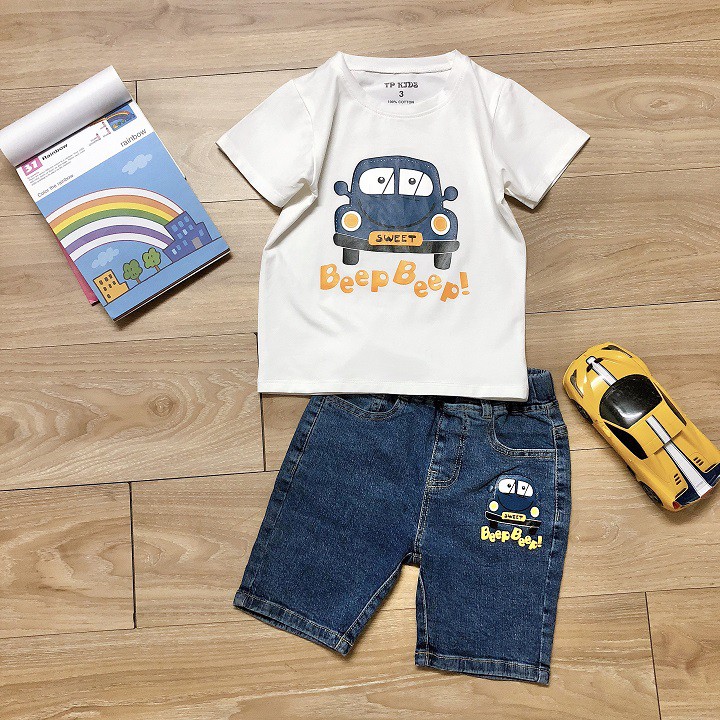 Set Bộ Bé Trai Quần Bò Áo Phông Xe Hơi (10-45kg) BT06 -Trang 25 Kids
