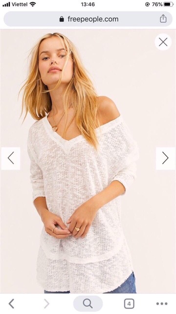 ÁO LEN FREE PEOPLE | ÁO LEN MỎNG TAY DÀI VNXK