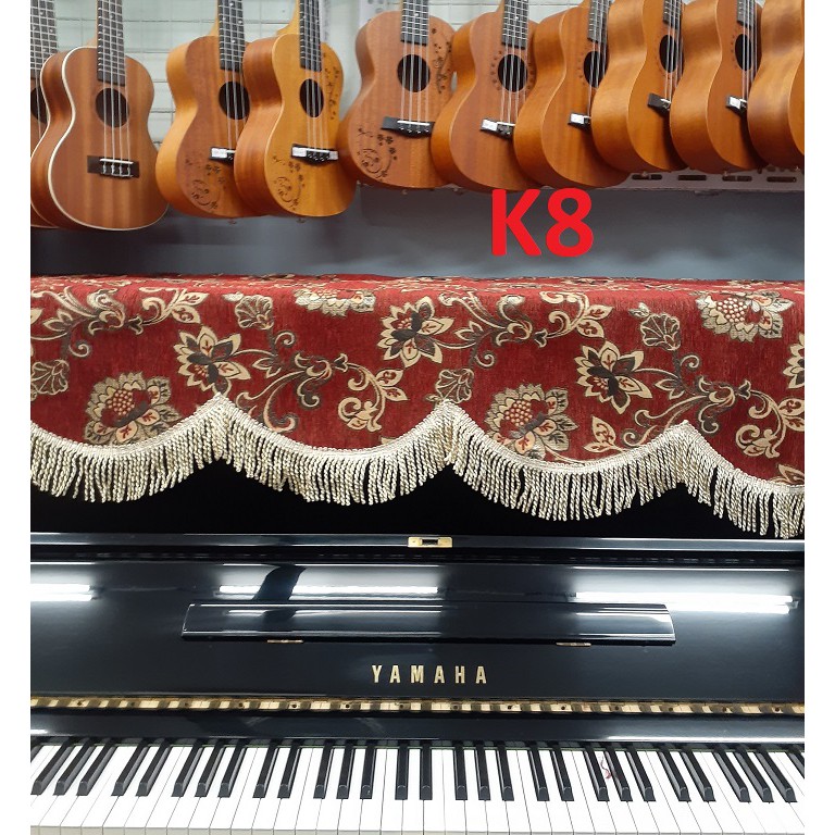 Khăn phủ đàn piano upright gấm dạ siêu đẹp nhiều màu