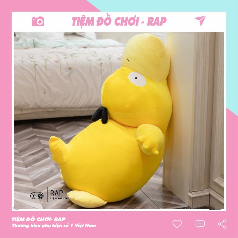 Thú bông gấu bông Psyduck pokemon vịt vàng xấu hổ nhiều kích thước mềm mịn, dễ thương làm gối ôm, tựa, quà tặng - Ráp