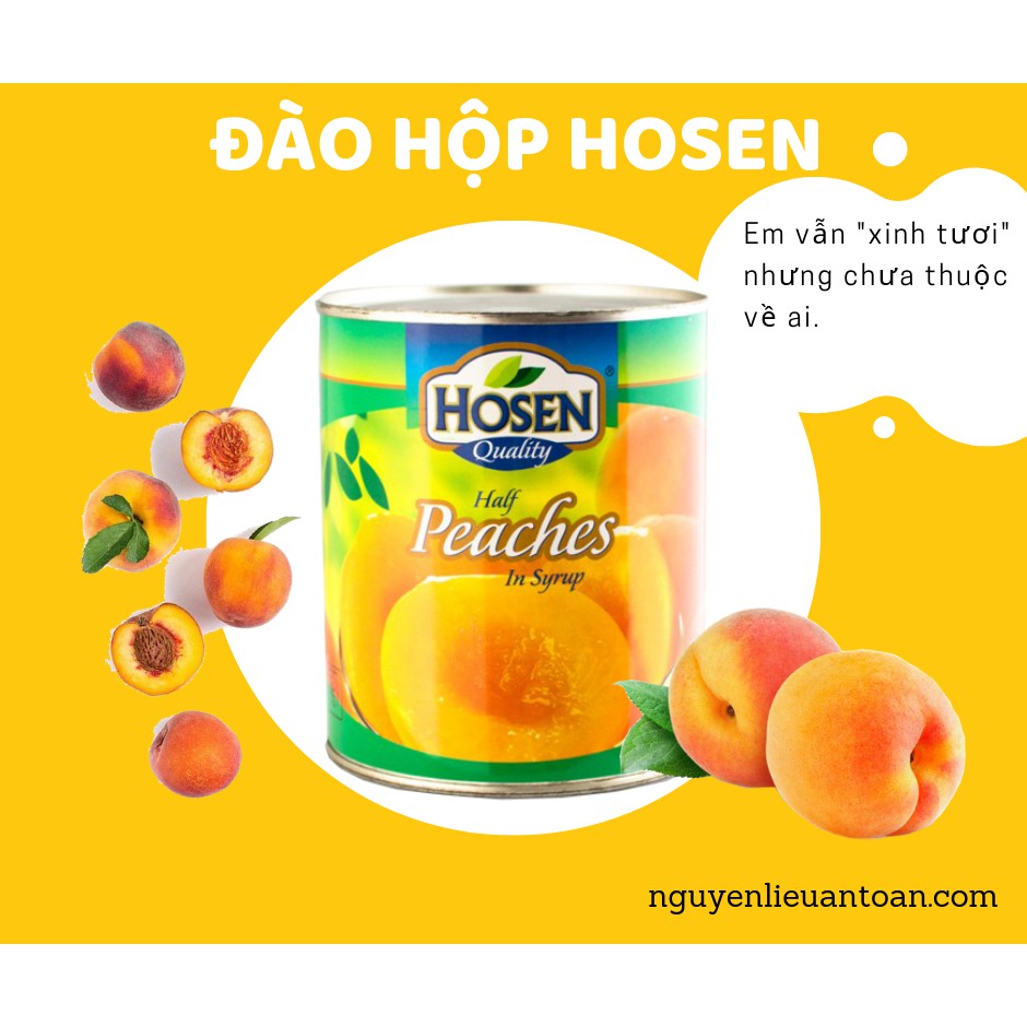 Đào Ngâm Hosen Hộp Lớn 825gr Vua An Toàn PP