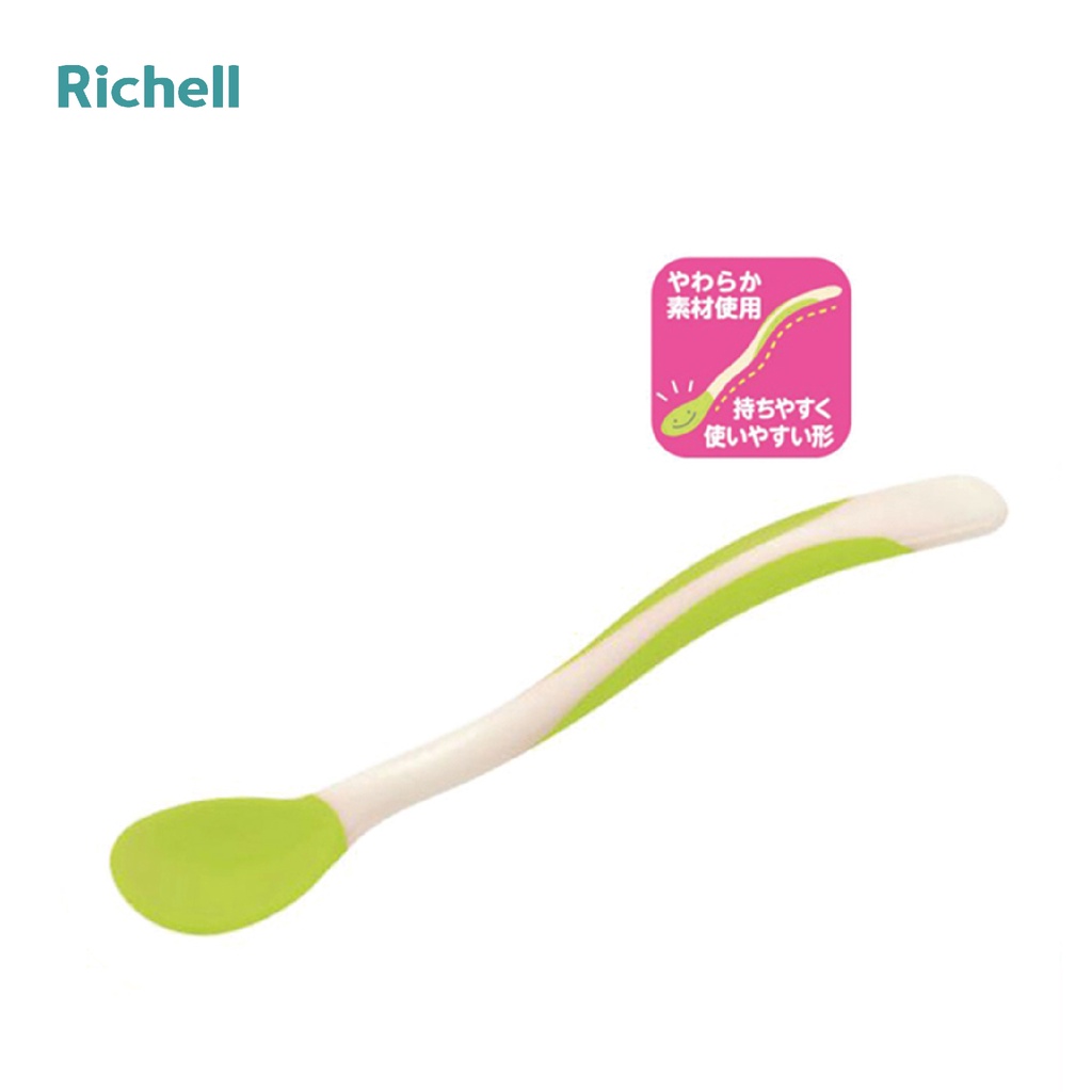 Muỗng mềm Richell xanh lá