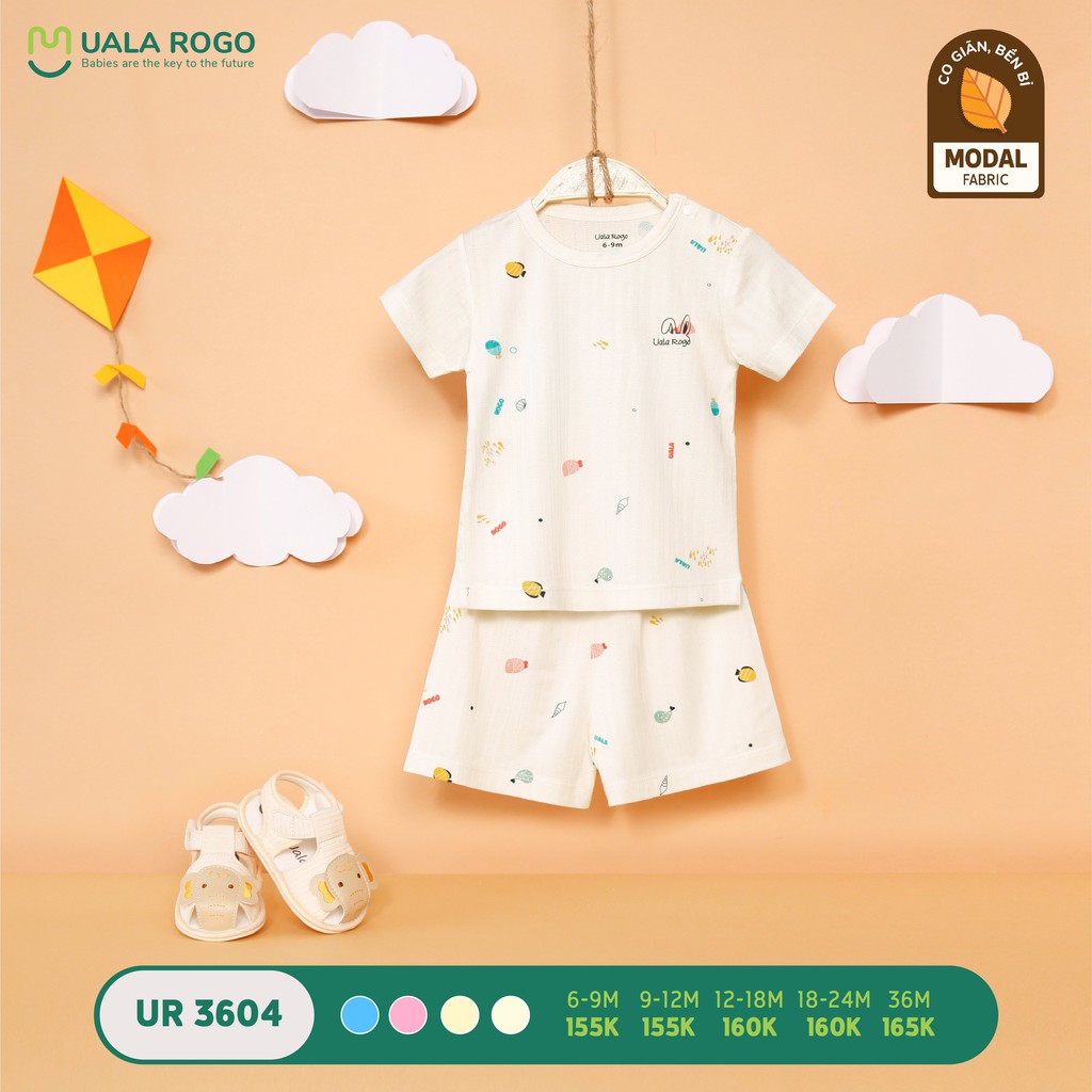 UR3604 Bộ quần áo cộc tay cài vai vải sợi sồi