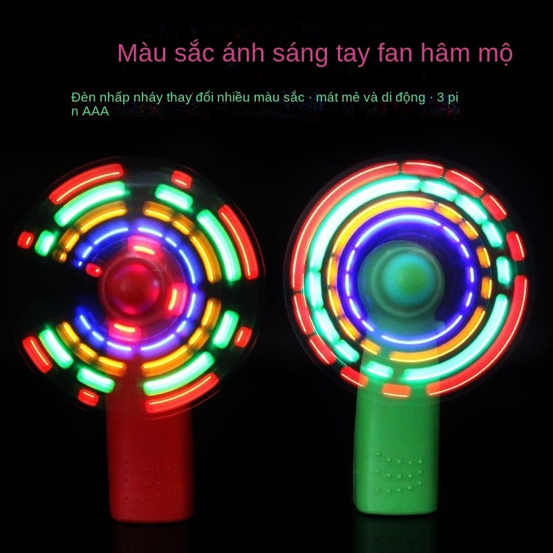 Quạt Mini Có Đèn Phát Sáng Nhiều Màu Sắc