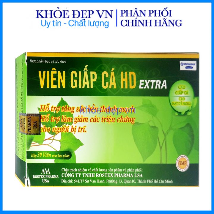 Viên uống diếp cá thảo dược giảm táo bón hỗ trợ giảm trĩ nội trĩ ngoại , giúp giảm nhiệt miệng mụn nhọt mẩn ngứa 30 viên