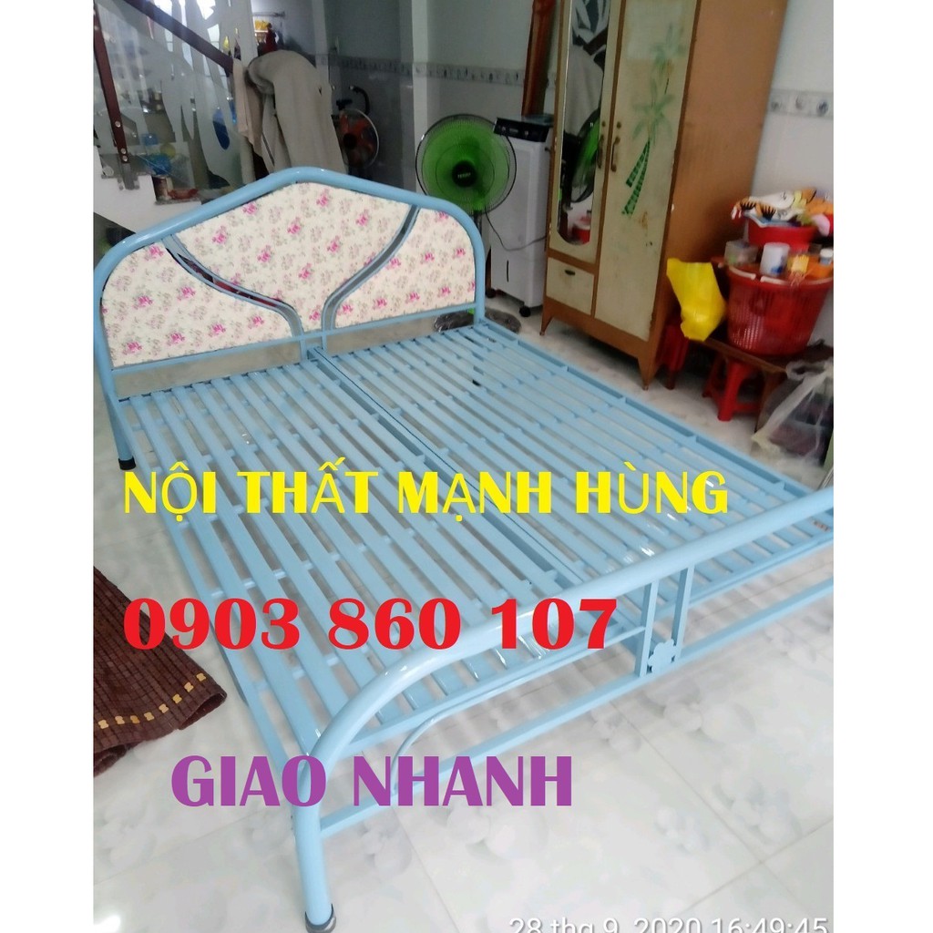 Giường sắt đơn giá rẻ 1m2x2m nhiều kích thước hàng Việt Nam chất lượng cao