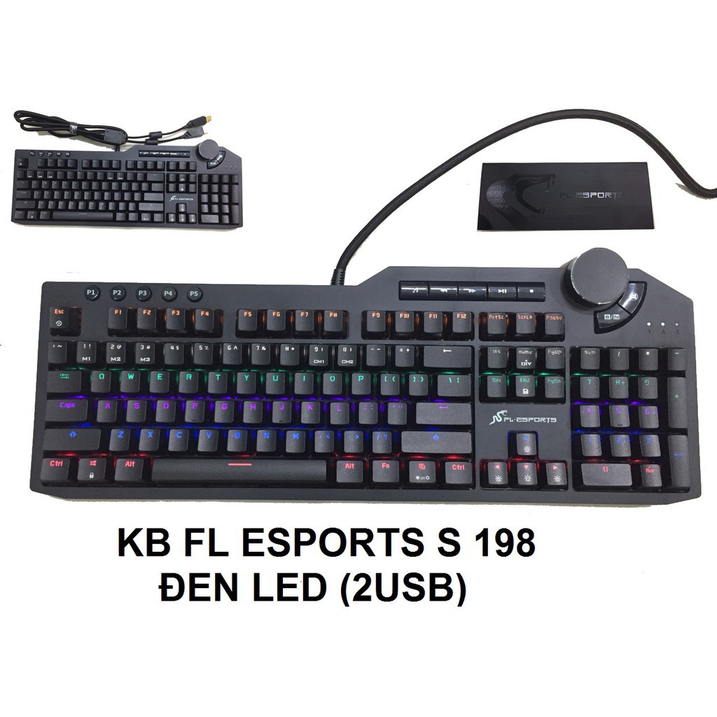 BÀN PHÍM FL ESPORTS S 198 ĐEN LED