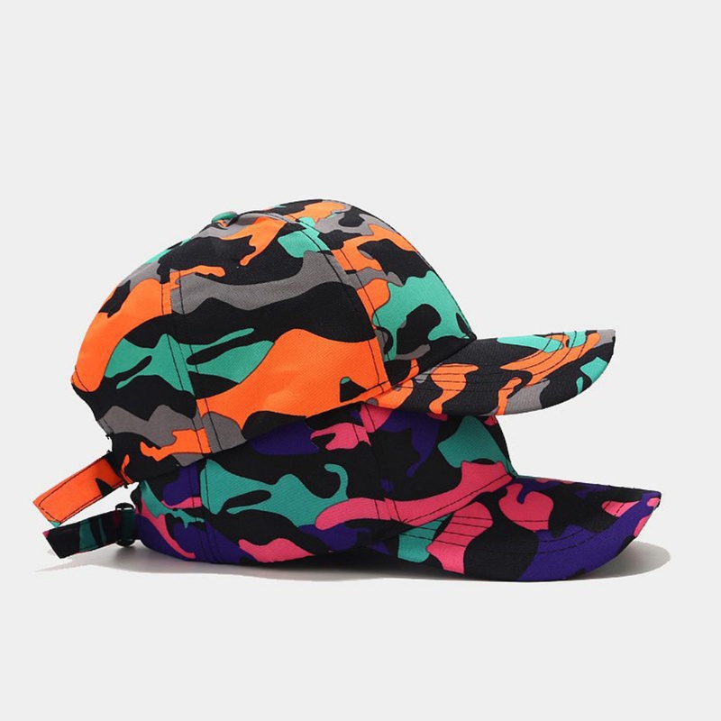 Xiangbao Mũ Lưỡi Trai Họa Tiết Rằn Ri Màu Tương Phản Phong Cách Harajuku Hip Hop Đường Phố Mùa Hè Có