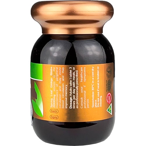 Viên uống Spring Leaf Ginkgo Biloba 2000mg bổ não hỗ trợ cải thiện trí nhớ
