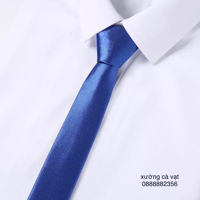 Cà vạt nam mầu xanh dương bản 5cm