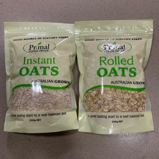Yến mạch Nguyên Cán Roll Oats & Ăn Liền Instant Oats Primal Úc 250g/400g