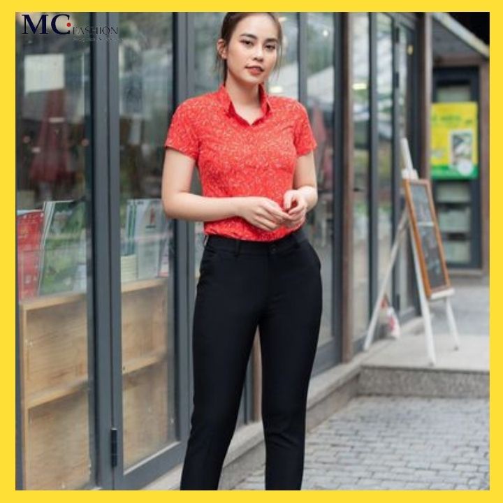 Áo Sơ Mi Nữ Ngắn Tay Đẹp Họa Tiết Pháo Hoa A638 MC Fashion Silk Lụa Nhẹ Thấm Hút Mồ Hôi Không Nhăn