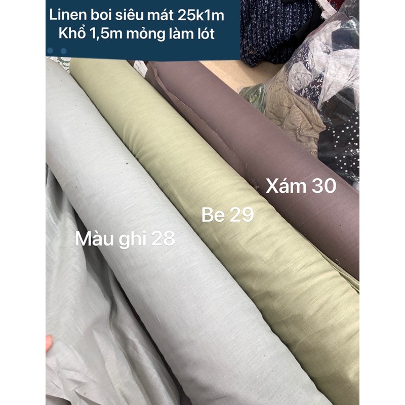 Vải Linen Boi Hàn Quốc 25k.1m có 16 màu