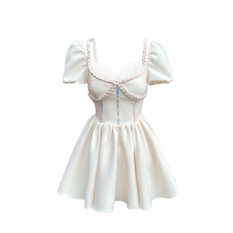 Đầm Công Chúa Hai Dây Ngắn Mỏng Nhẹ Thiết Kế Mới 2021 Cho Nữ