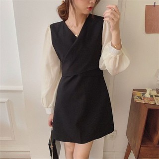 [HÀNG ORD 12-15 NGÀY ] Váy công sở cách điệu 2 màu