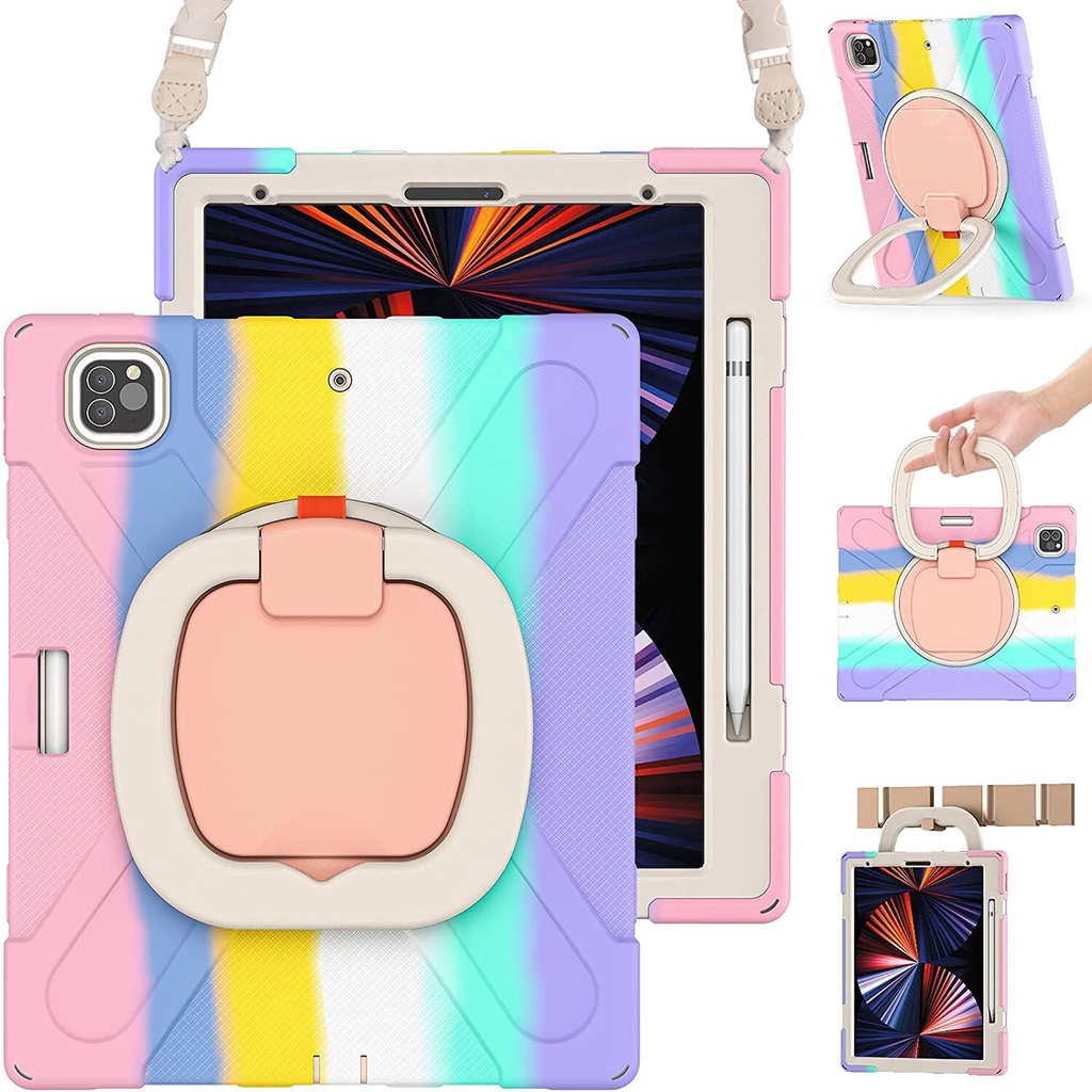 Ốp Lưng Chống Sốc 360 Độ Cho iPad Pro 12.9 2021° Bao Da Kiêm Giá Đỡ Cho iPad Pro 12.9 2020 2018