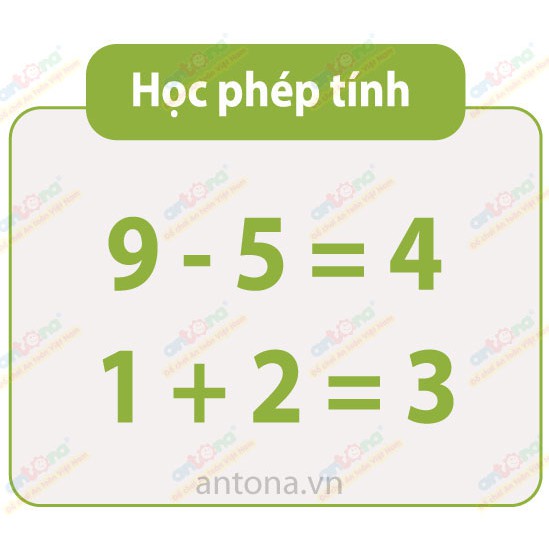 Bảng nam châm Antona - Bé làm quen với chữ số - hình học