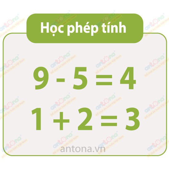 Bảng nam châm Antona - Bé làm quen với chữ số - hình học