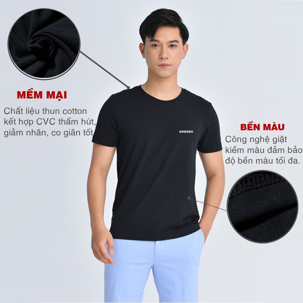 Áo thun nam tay ngắn - Áo phông nam cổ tròn chất thun cotton mặc nhẹ, mát mẻ và thoải mái A91