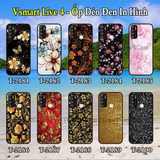 Ốp lưng Vsmart Live 4 dẻo đen in hình Họa Tiết Hoa Đẹp