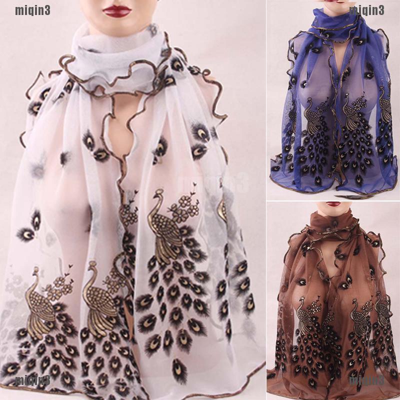 Khăn Choàng Cổ Vải Voan In Họa Tiết Phong Cách Vintage Thời Trang