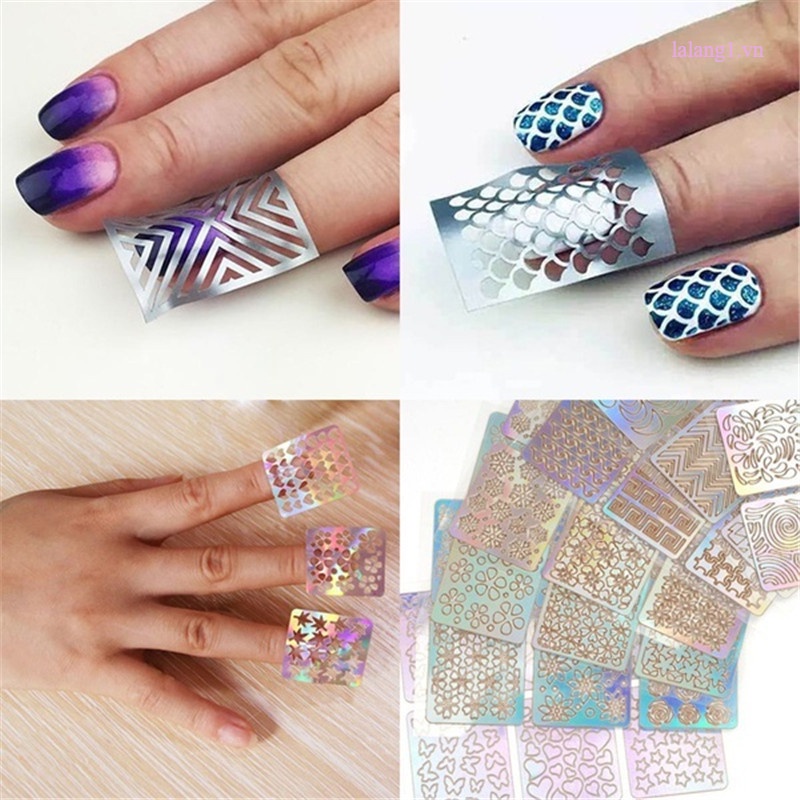 Set 6/12 Tấm Khuôn Tạo Họa Tiết Trang Trí Móng
