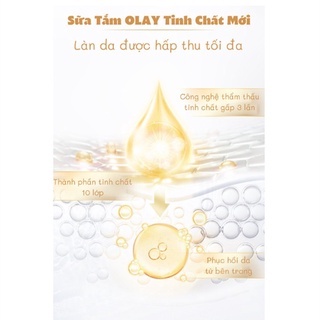 Sữa tắm Olay B3+ Vitamin C sữa dưỡng thể dưỡng trắng da cấp ẩm cho làn da trắng sáng mịn màng chai 500ml nội địa Trung