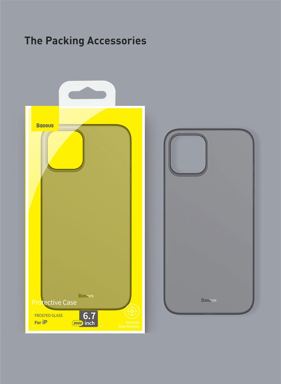 Ốp Điện Thoại Baseus Siêu Mỏng Chống Sốc Sang Trọng Cho iPhone 12 mini 12 Pro