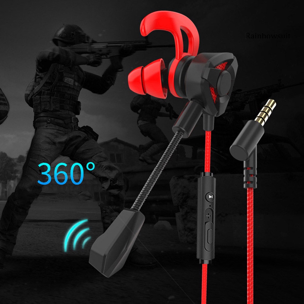 RB- Earphone Dynamic Noise Reduction In-ear Heavy Bass Earpiece for Game