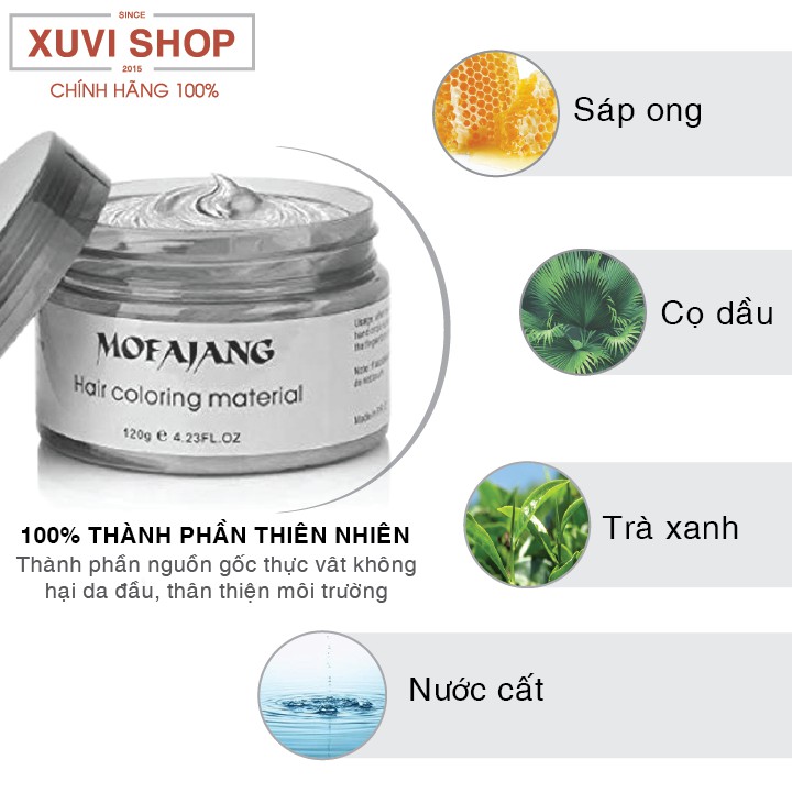 Wax Vuốt Tóc Màu Tạo Kiểu Cao Cấp MOFAJANG Nhật Bản 9 Màu Sắc 120g Nhuộm Tóc Đổi Màu Tạm Thời Chính Hãng - XUVI SHOP | BigBuy360 - bigbuy360.vn