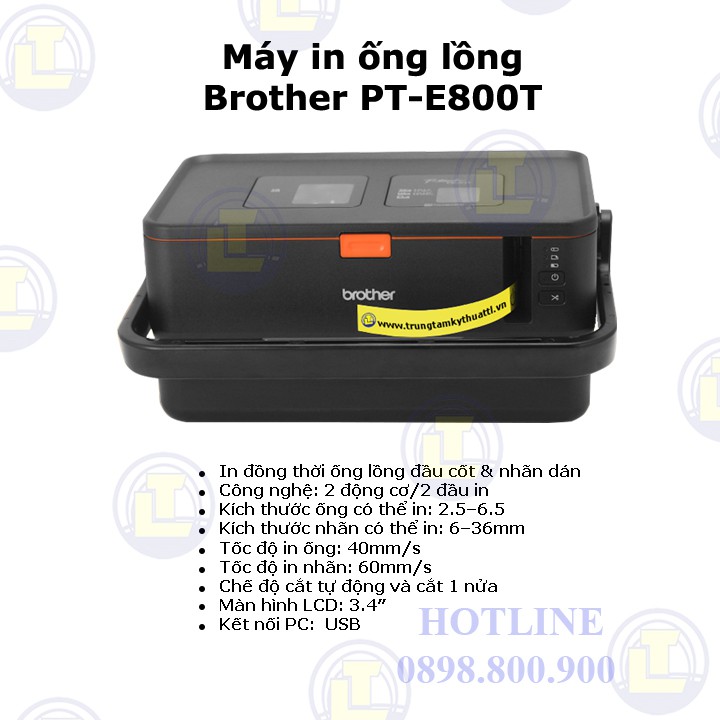 Máy in ống lồng đánh dấu dây Brother PT-E800T