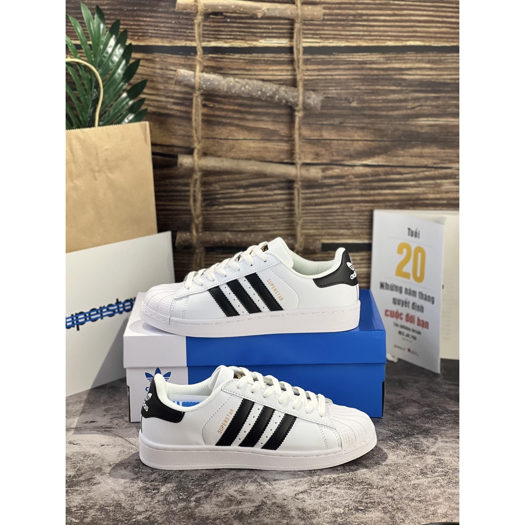 Giày Thể Thao Nam Nữ - Giày Adidas Mũi Sò Tem Vàng - Adidas Superstar - Giày Adidas 3 Sọc - Giày Tiện Lợi giá rẻ