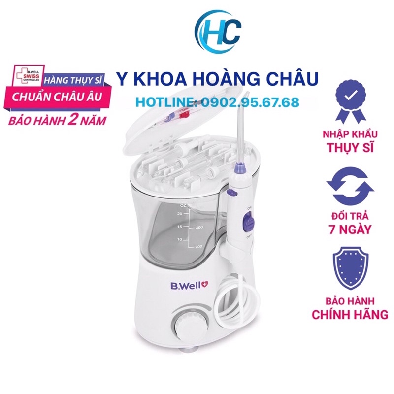 BWELL WI 922- Máy tăm nước gia đình B.WELL WI-922 - 7 đầu tăm-10 chế độ lực xịt-bảo hành 2 năm 1 đổi 1