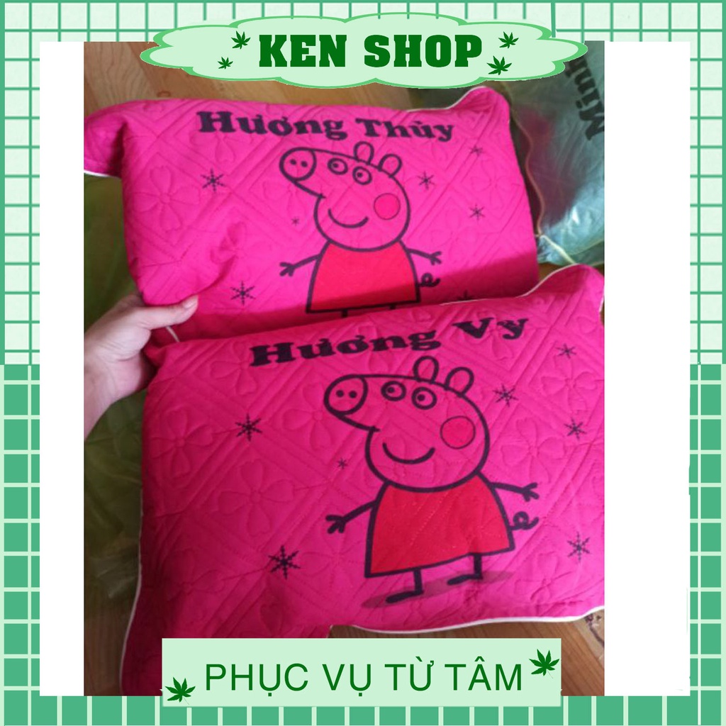 Gối CHO BÉ in hình heo peppa kèm tên bé