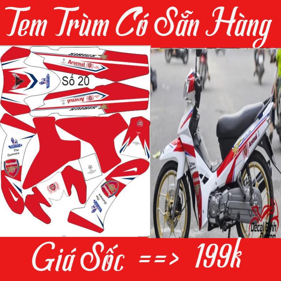 Tem Trùm Xe Sirius Sẵn Giá Rẻ