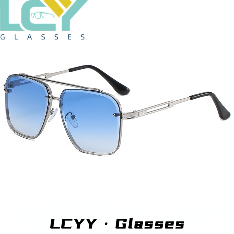 Kính Mát Gọng Vuông Kim Loại Phong Cách Âu Mỹ Thời Trang Cho Nam 5380