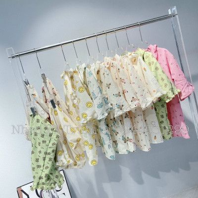 Sét bộ pizama bèo viền áo cộc quần dài