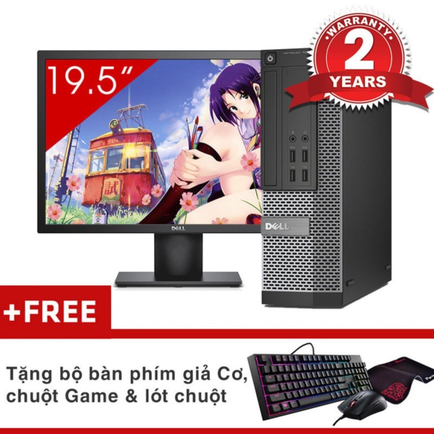 Máy tính để bàn Dell Optiplex 7020 SFF + Màn hình Dell 19.5inch (Core i3 4160, Ram 8GB, HDD 500GB) + Quà Tặng | BigBuy360 - bigbuy360.vn