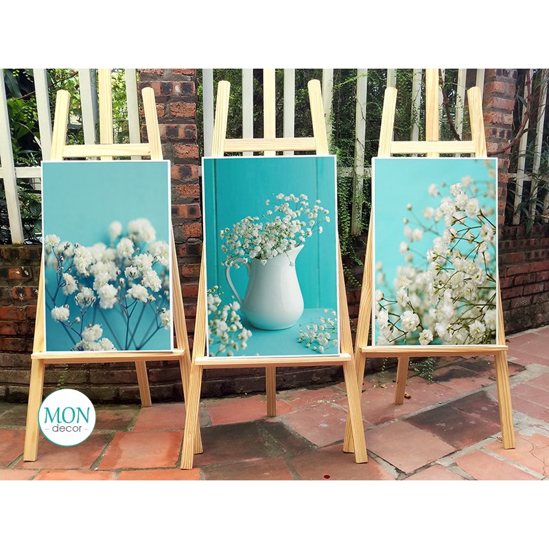 Tranh treo phòng khách, tranh treo phòng trang trí Mon'decor 🌻 3 bức Siêu to 🌻 khung nổi siêu bền