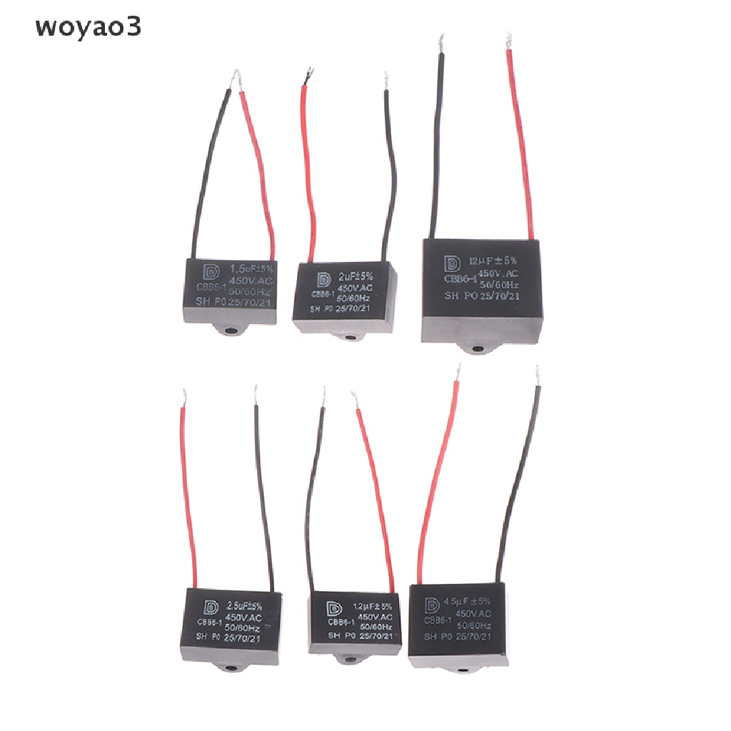 Tụ Điện Động Cơ Quạt Trần CBB61 450V 1uF ~ 12uF
