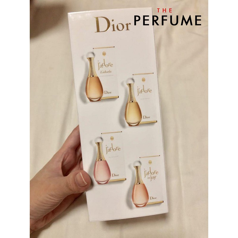 Set Bộ Nước Hoa Dior Jadore 4 chai mini/5ml chai với 4 mùi hương sang trọng quý phái
