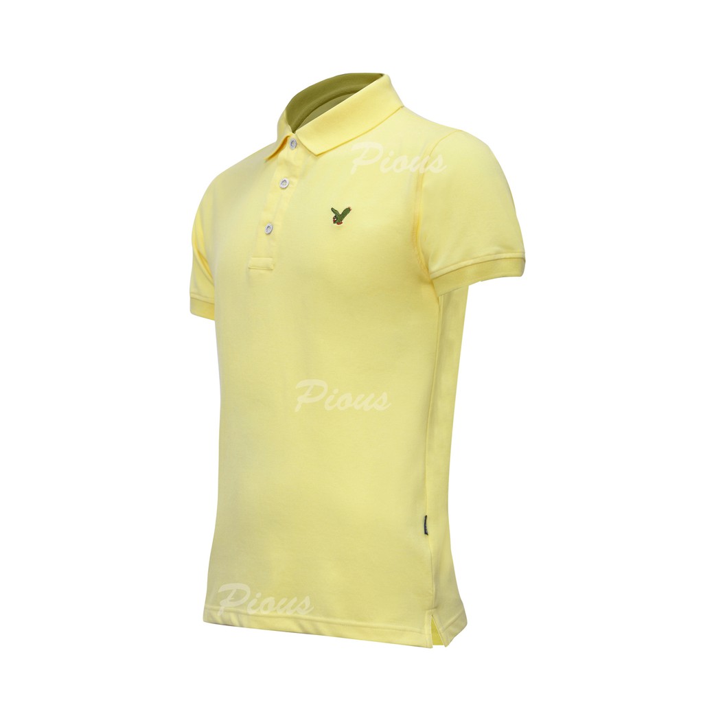 Áo thun nam cá sấu cotton cao cấp trơn ngắn tay pious (màu vàng)