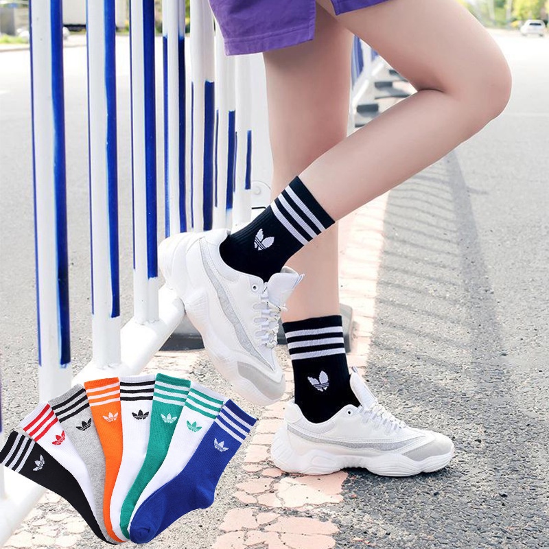 Quần Tất Cotton Co Giãn Họa Tiết Cỏ Ba Sọc Độc Đáo