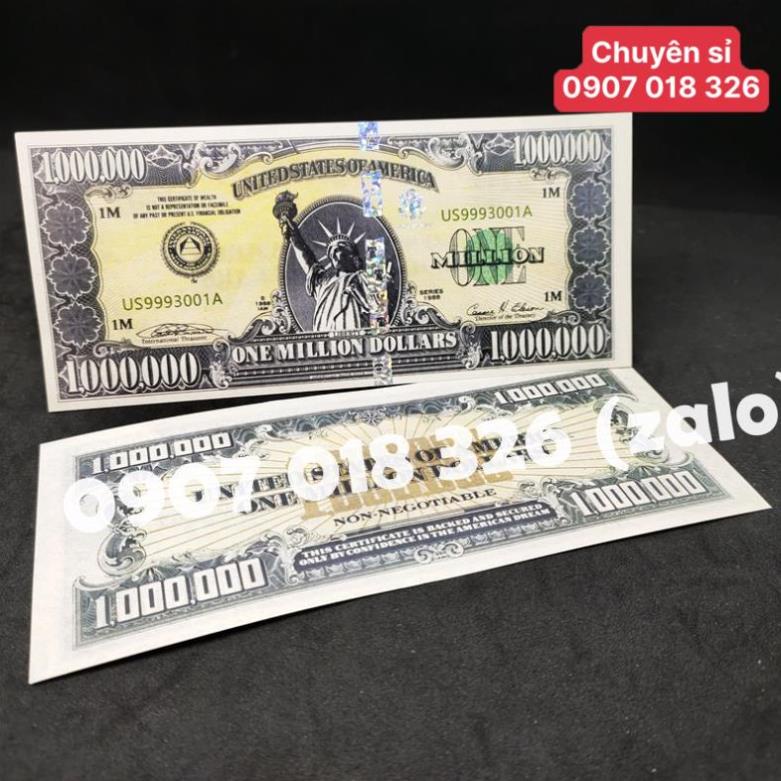 Tờ Tiền 1 Triệu USD Lưu Niệm, Triệu Đô Siêu Cấp Mỹ Kỷ Niệm Có Bảo An Huỳnh Quang Đẹp Mắt